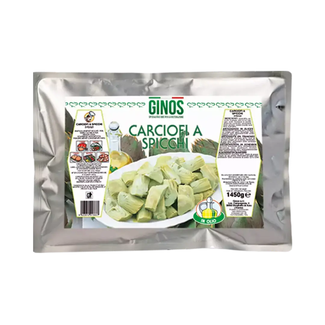 Carciofi a Spicchi in Olio Ginos 1450 g – carciofi pronti per ristoranti e pizzerie ad Arezzo