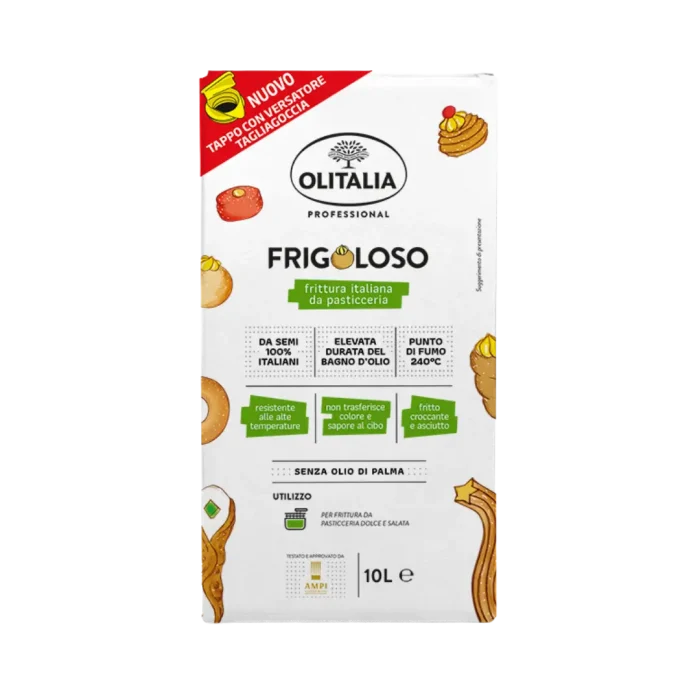 Olio Frigoloso Altoleico Olitalia 10 L – olio professionale per frittura in ristoranti e pizzerie ad Arezzo